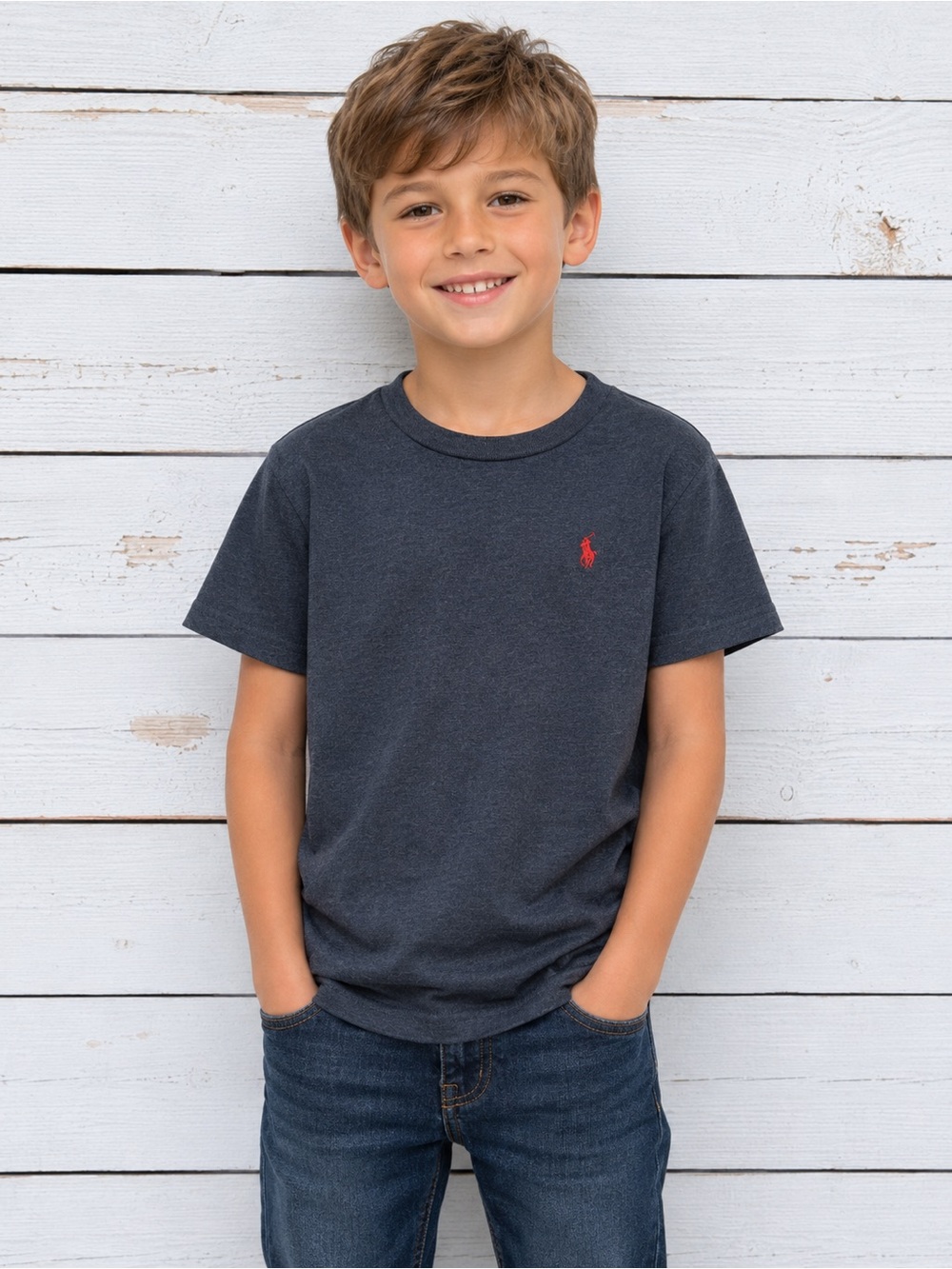 Polo Ralph Lauren Kids Signature Embroidered Pony Crewneck Cotton T-Shirt Size 6
